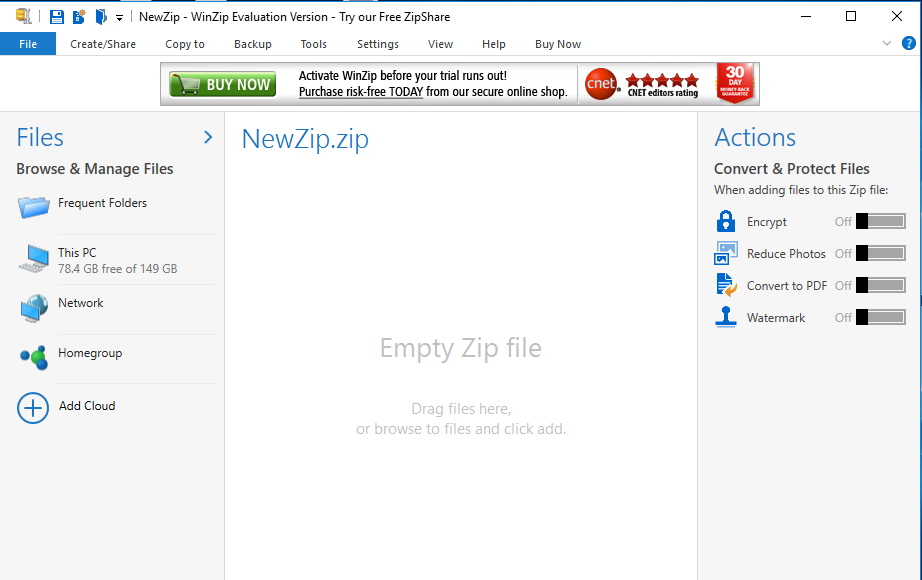 free winzip download trial version
